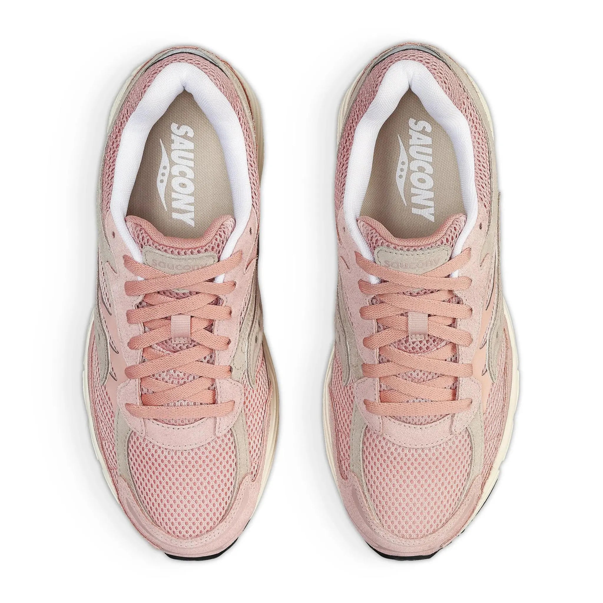 Upper View of Saucony Progrid Omni 9 Pink Beige S70740-12